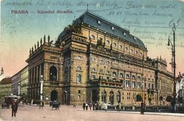 T2/T3 Praha, Prague;  Národní Divadlo / Theatre, Tram (kopott Sarkak / Worn Corners) - Ohne Zuordnung