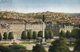 * T2/T3 Stuttgart, Neues Schloss Mit Schlossplatz / Castle, Square (kopott Sarkak / Worn Corners) - Ohne Zuordnung