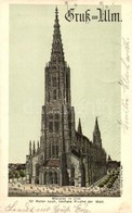 T2 Ulm, 161 Meter Hoch, Höchste Kirche Der Welt / Church, D. Walcher, Litho - Non Classificati