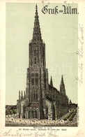 T2 Ulm, 161 Meter Hoch, Höchste Kirche Der Welt / Church, D. Walcher, Litho - Non Classés