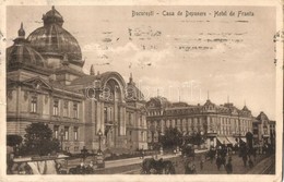 T2/T3 Bucharest, Bukarest, Bucuresti; Casa De Depuneri, Hotel De Franta. Editura Horovitz / Savings Bank, Hotel, Horse-d - Non Classés