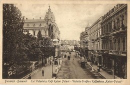 * T4 Bucharest, Bukarest, Bucuresti; Cal. Victoriei Si Café Kaiser Palast. Verlag Horovitz / Street View, Shops, Café (v - Zonder Classificatie