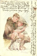 T2/T3 A Cserkész Másokkal Szemben Gyengéd. Kiadja A Magyar Cserkészszövetség / Hungarian Scout Art Postcard S: Márton L. - Ohne Zuordnung