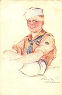 ** T2/T3 Dán Cserkész. Kiadja A Magyar Cserkészszövetség / Danish Scout Art Postcard S: Márton L. (EK) - Non Classés