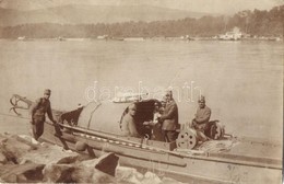 T2/T3 1915 Osztrák-magyar Motorcsónak Katonákkal; Dunaflottilla / Donauflottille K.u.K. Kriegsmarine Motorboot / WWI Aus - Zonder Classificatie