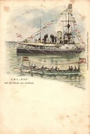 * T3 SMS Wien Auf Der Rhede Von Spithead. K.u.K. Kriegsmarine Art Postcard. A. Reinhard's Verlag Fiume S: R. Hochberg  ( - Non Classés