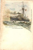 * T3 SMS Kronprinz Rudolf An Der Dalmatinischen Küste. K.u.K. Kriegsmarine Art Postcard. A. Reinhard's Verlag Fiume S: R - Non Classificati