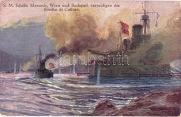 ** T2/T3 SM Schiffe Monarch, Wien Und Budapest Verteidigen Die Bocche Di Cattaro. K.u.K. Kriegsmarine. Postkartenverlag  - Non Classés