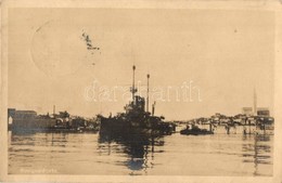 T2/T3 Osztrák-magyar Hadihajó Rovinj Kikötőjében / WWI Austro-Hungarian Navy K.u.K. Kriegsmarine Battleship In The Port  - Non Classés