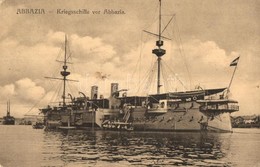 T2 Kriegsschiffe Vor Abbazia / K.u.K. Kriegsmarine Ironclaid Warship By Opatija. Buchhandlung Mandria - Non Classés