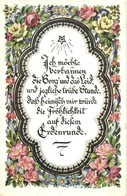 T2/T3 Sinnspruch Von Hoffmann V. Fallersleben / Epigram Of August Heinrich Hoffmann Von Fallersleben, The Author Of Germ - Non Classificati