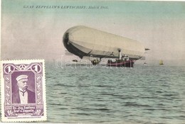 T2 Graf Zeppelin's Luftschiff. Modell 1908. Hugo Mezger Kunstanstalt / Zeppelin Rigid Airship + Dr. Ing. Exellenz Graf V - Sin Clasificación