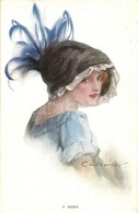 T2 A Siren, Lady With Hat, The Carlton Publishing Co., E.C. Series No. 709/4. S: C.W. Barber - Ohne Zuordnung