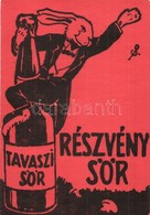 ** T2 Tavaszi Sör, Részvénysör Húsvéti üdvözlő Reklámlap / Tabbit Easter, Beer Advertisement Art Postcard - Sin Clasificación