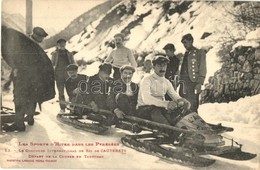 ** T1 Les Sports D'Hiver Dans Les Pyrenees, Le Concours International De Ski De Cauterets, Depart De La Course En Tobbog - Non Classificati