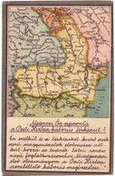 ** T2/T3 'Megnézi Ön Naponta A Pesti Hírlap Háborús Térképeit?'; A Romániai Háború Térképe; Kiadja A Pesti Hírlap / WWI  - Non Classés