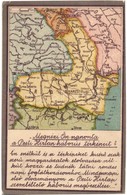 ** T2/T3 'Megnézi Ön Naponta A Pesti Hírlap Háborús Térképeit?'; A Romániai Háború Térképe; Kiadja A Pesti Hírlap / WWI  - Sin Clasificación