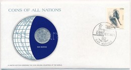 San Marino 1974. 10L 'Nemzetek Pénzérméi' Felbélyegzett Borítékban, Bélyegzéssel, Holland Nyelvű Leírással T:1-
San Mari - Non Classificati