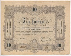 1848. 10Ft 'Kossuth Bankó' T:III,III- 
Adamo G111 - Non Classificati