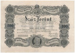 1848. 100Ft 'Kossuth Bankó' T:III- Restaurált 
Hungary 1848. 100Ft 'Kossuth Banknote' C:VG Restored Adamo G114 - Ohne Zuordnung