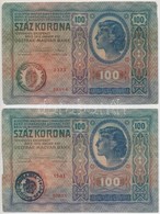 1912. 100K (2x) Mindkettő Fekete 'ROMANIA TIMBRU SPECIAL' Felülbélyegzéssel T:III,III- Ly. - Ohne Zuordnung