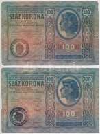 1912. 100K (2x) Mindkettő Fekete 'ROMANIA TIMBRU SPECIAL' Felülbélyegzéssel T:III,III- Ly. - Non Classificati