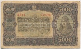 1923. 5000K Nyomdahely Nélkül, 'T.W.' Jelöléssel T:III- Kis Ly. - Non Classés