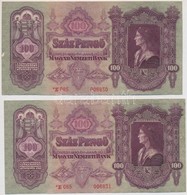 1930. 100P (2x) Sorszámkövetők, Csillagos Sorszám T:II - Ohne Zuordnung