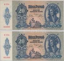 1941. 20P (2x) Sorszámkövetők T:I,I- - Sin Clasificación