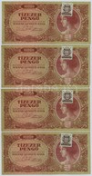 1945. 10.000P (6x) 2+3 Sorszámkövető és Egy Egyugrásos Sorszámkövető, Mind 'MNB' Bélyeggel T:I-,II - Non Classificati