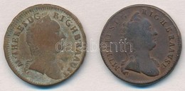 1762K 1kr Cu 'Mária Terézia' + 1762W 1kr Cu 'Mária Terézia' T:3 Patina - Non Classés