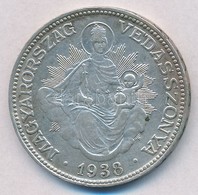 1938. 2P Ag 'Madonna' T:2 Kis Patina 
Adamo P7 - Non Classificati