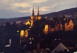 Neuchatel - Le Collegiale Le Chateau Et La Tour De Diesse Illumines - Formato Grande Viaggiata – E 9 - Diesse