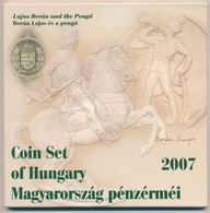 2007. 1Ft-100Ft (8xklf) 'Berán Lajos és A Pengő' Forgalmi Sor, Benne 'Berán Lajos és A Pengő' Ag Emlékérem (10g/0.999/27 - Non Classés