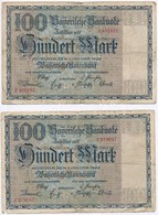 Németország / Weimari Köztársaság / Bajorország 1922. 100M (2x) T:III-
Germany / Weimar Republic / Bavaria 1922. 100 Mar - Unclassified