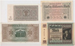 Németország / Weimari Köztársaság / Német Harmadik Birodalom 9db-os Bankjegy Tétel, Közte 1920. 2M (3x) Sorszámkövetők T - Sin Clasificación
