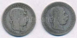 Ausztria 1893-1894. 1K Ag 'Ferenc József' (2xklf) T:2-,3 Austria 1893-1894. 1 Corona Ag 'Franz Joseph' (2xdiff) C:VF,F - Non Classés