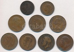 Nagy-Britannia 1901-1938. 1/2p Br (2xklf) + 1906-1963. 1p Br (7xklf) T:2-3
Great Britain 1901-1938. 1/2 Penny Br (2xdiff - Non Classificati