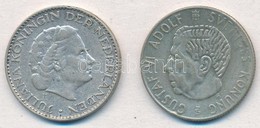 Vegyes: Hollandia 1955. 1G Ag + Svédország 1956TS 1K Ag T:2
Mixed: Netherlands 1955. 1 Gulden Ag + Sweden 1956TS 1 Krona - Non Classés