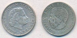 Vegyes: Hollandia 1955. 1G Ag + Svédország 1956TS 1K Ag T:2
Mixed: Netherlands 1955. 1 Gulden Ag + Sweden 1956TS 1 Krona - Non Classificati