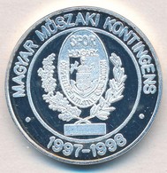 1998. 'Magyar Műszaki Kontingens - SFOR 1997-1998 / Hungarian Engineer Contingent - Okucani' Ezüstözött Fém Emlékérem (3 - Non Classés