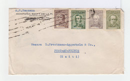 Sur Enveloppe Quatre Timbres Série Des Célébrité Oblitérés 1935 Cachets Et Lignes . CAD Port Au Prince 1935. (902) - Lettres & Documents