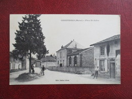 CPA 51 COURTISOLS PLACE SAINT JULIEN ANIMEE - Courtisols