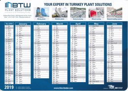 Österreich Gleisdorf Kalender 2019 BWT Plant Solutions - Kalenders