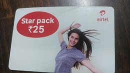 India-airtel-star Pack-(25 Ruppia)-(9)-30.4.2015--30.4.2017-used Card+1 Card Prepiad Free - India