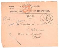 CASSEL Nord Ob 1937 Horoplan Devant Enveloppe 819 Recommandée Valeurs Non Recouvrées Taxe 1 F Paix Orange Yv 286 - Covers & Documents