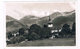 CH-5104  AESCHI / SPIEZ : Kirche Und Die Alpen - Aeschi Bei Spiez