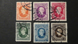 Slovakia - 1939 - Mi:SK 37-42XA O - Look Scan - Used Stamps