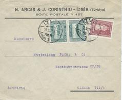 Turchia Turkey 1931 Cover From ISMIR To VIENNA , Autriche , Austria - Brieven En Documenten