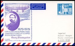 DDR PP17 C2/009b Privat-Postkarte LUFTSCHIFF G.BAUMGARTEN Zwickau 1979 - Cartes Postales Privées - Neuves